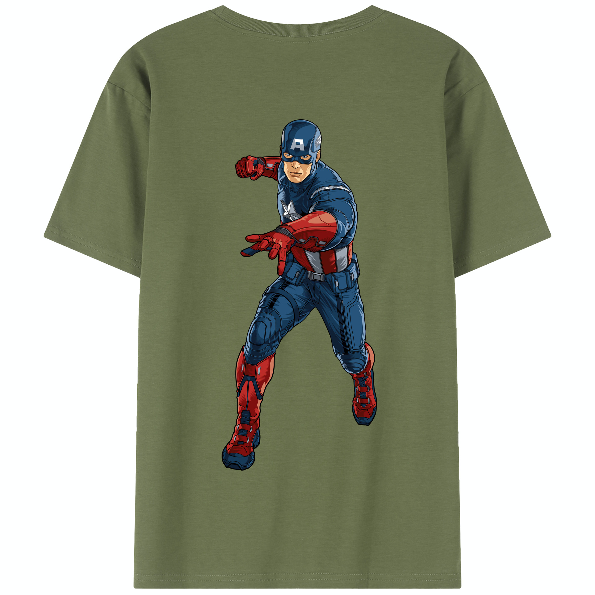 （画像用） アベンジャーズ The Avengers 綿100％半袖Tシャツ（背面プリント）